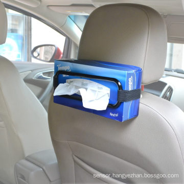 Car headrest tissue holder